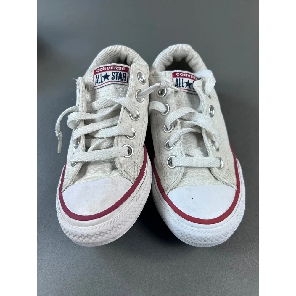 Jordan 1 Mid Taxi and Converse Chuck Taylor All‎ Star Youth sz 12 Sneaker Bundle